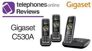 Gigaset C530A Digital Cordless Telephone Review By Telephones Online [upl. by Adnilreh]