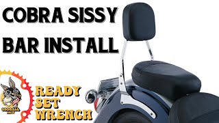 How To Upgrade Your Ride Installing A Cobra Sissy Bar [upl. by Coonan101]