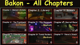 SOLO MODE  Roblox Bakon  All Chapters 1 9  All Knife Locations [upl. by Ainav]