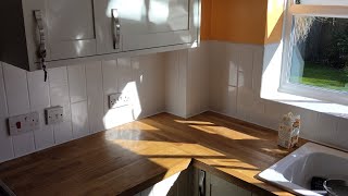 New Peachy Kitchen Installation by Ian Croasdell handyman plus van in Swindon UK [upl. by Arnaldo]