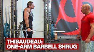 OneArm Barbell Shrug [upl. by Enelyw]