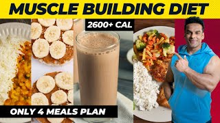 Only 4 Meal Plan To Build Muscle  Full Day of Eating  Yatinder Singh [upl. by Ballinger]