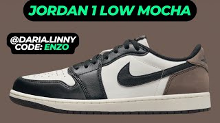 JORDAN 1 LOW MOCHA UNBOXING AND REVIEW DARIA LINNY [upl. by Nisay]