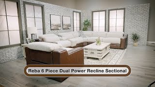 Reba 6 Piece Dual Power Recline Sectional  AFW [upl. by Admana]