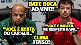 PEGOU FOGO A DISCUSSÃ0 FEIA DE FELIPE MEL0 E DINIZ COM JORNALISTA AO VIVO NA COLETIVA APÓS P0LÊMICA [upl. by Einalem]