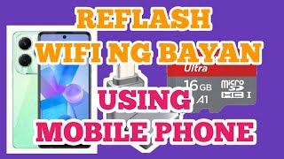 HOW TO REFLASH WIFI NG BAYAN USING MOBILE PHONE  PinoyTV [upl. by Ayala]