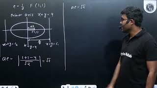 The combined equation of directrices of the ellipse whose eccentricity is 12 one of the foci is [upl. by Arber457]