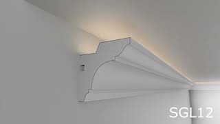 Led Light coving for beginners  presentation of model SGL12 from Homemerce  DIY Home Decor Ideas [upl. by Stephenson]