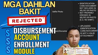 Mga Dahilan Bakit Narereject ang SSS Disbursement Account Enrollment Module [upl. by Annahs]