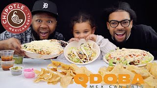 TACO TUESDAY  CHIPOTLE VS QDOBA 🔥Ft BeingMylen amp ARIYA [upl. by Eltsirhc]