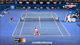 Djokovic vs Stanislas Wawrinka HIGHLIGHTS Australian Open 2014 Quarter Final TRUE HD [upl. by Marie]