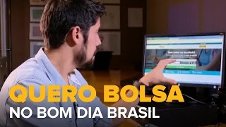 QUERO BOLSA É CONFIÁVEL  MATÉRIA DO BOM DIA BRASIL [upl. by Yevette157]