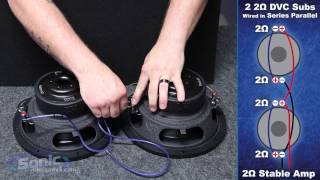 How to Wire Two Dual 2 ohm Subwoofers to a 2 ohm Final Impedance  Car Audio 101 [upl. by Naashar]