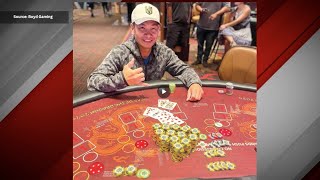 Las Vegas resident wins over 260k jackpot playing poker at the Orleans casino [upl. by Llemaj546]