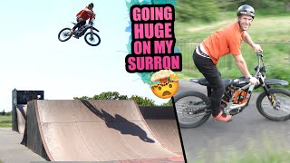 GOING HUGE ON MY SURRON ELECTRIC DIRT BIKE [upl. by Alphonsine]