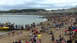 Beach and Promenade Llandudno North Wales [upl. by Ocirred]