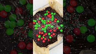 Christmas Brownies ☃️ christmas brownies holiday baking satisfying asmr viralvideos shorts [upl. by Raddie]