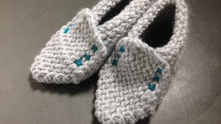 Cómo tejer unas zapatillas  pantuflas de invierno con telar Tutorial DIY [upl. by Ailehs768]