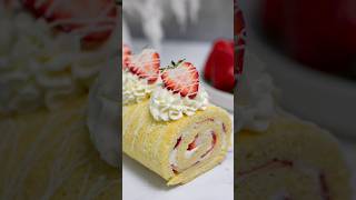 Strawberry Roulade is not my favorite dessert to photograph but the taste is simply incredible [upl. by Salvay]