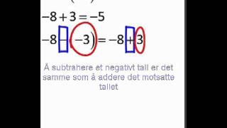 Regning med negative tall [upl. by Yrome]