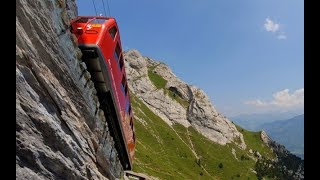 Pilatus Railway Switzerland  Steepest Railway in the World HappyRail [upl. by Wharton]