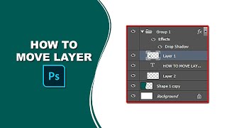 How to move layer in photoshop [upl. by Ilram]