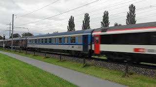 Testfahrt in der🇨🇭Schweiz ÖBB Nightjet Neue Generation mit Ceske Drahy amp SBB Wagen [upl. by Adnerol]