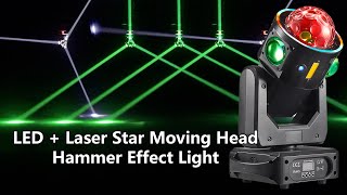 LED  Laser Star Moving Head Hammer Effect Light [upl. by Ariuqahs]