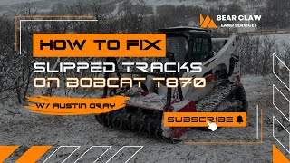 HOW TO LOOSEN amp TIGHTEN SLIPPED TRACKS ON 2022 BOBCAT T870 [upl. by Laehcim677]