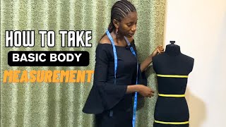 ACCURATE body measurement guide for BEGINNERS  How to Measure Yourself Sewing 101 PART 4 [upl. by Annabella]