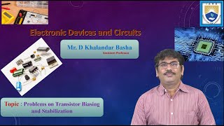 Problems on Transistor Biasing and Stabilization by Mr D Khalandar Basha [upl. by Trudey]