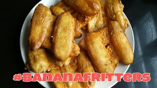 BananaFritters  Sinapot  How to Make Banana Fritters Using Rice Flour [upl. by Yarw]