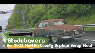 4 Studebakers at the 2023 Mufflin County Orphan Swap Meet studebaker [upl. by Novoj53]