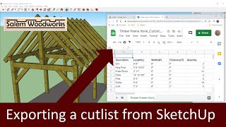 Exporting a timber frame cutlist from SketchUp [upl. by Vola]