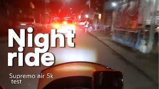 Supremo air 5k budget meal action cam night ride review [upl. by Pagas]