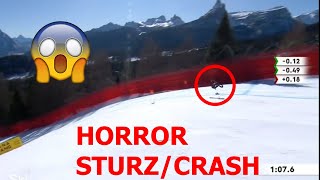 HORROR STURZCRASH Cortina SuperG 2024 Valerie Grenier [upl. by Anitsrihc40]