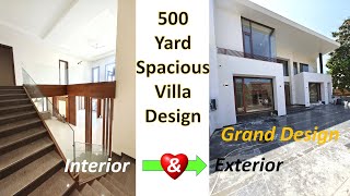 500 Sq Yard Villa Design with Grand Design Spacious House LuxuryVilla Design Panchkula [upl. by Lepper]