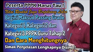 Simak ‼️ Nilai Rendah Juga Berpeluang Lolos di PPPK Guru Tahap 2 [upl. by Ardnuahsal533]