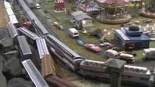 train wrecks on hojimbos ho train layout [upl. by Durham]