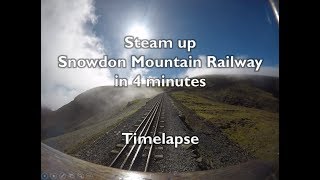 Timelapse Steam up Snowdon Mountain Railway in 4 minutes [upl. by Shelman]