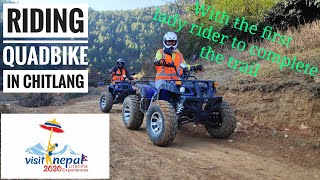 Riding Quad Bike in Chitlang  Quad bike Nepal [upl. by Holna630]