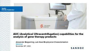 AUC Analytical Ultracentrifugation capabilities for the analysis of gene therapy products [upl. by Montana473]