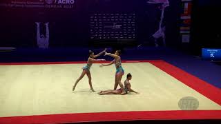 Portugal 1 POR  2021 Acrobatic Worlds Geneva SUI Balance Womens Group [upl. by Marb]