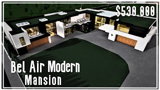 Bel Air Modern Mansion  Tour Speedbuild  ROBLOX BLOXBURG [upl. by Yoshio]