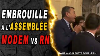 Embrouille à lassemblée MODEM vs RN [upl. by Suckram519]