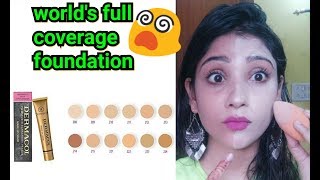 worlds most full coverage foundation  dermacol foundation review hindi [upl. by Ayikat]