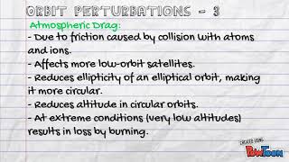 orbital perturbations [upl. by Danette]