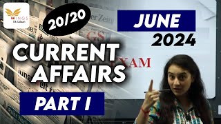 Set 25  Important MCQs PART I June 2024 CURRENT AFFAIRS by Yashodhra ma’am [upl. by Jory]