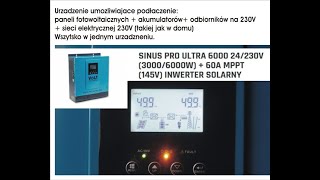 Urządzenie do instalacji off grid panele PV  akumulator  odbiorniki 230V z sinusem firmy VOLTquot [upl. by Zampino]