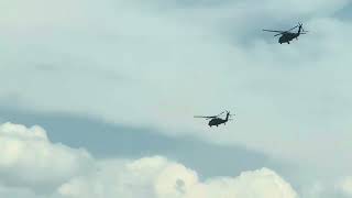 3 Military Helicopters flying over Riverside CA [upl. by Edda]